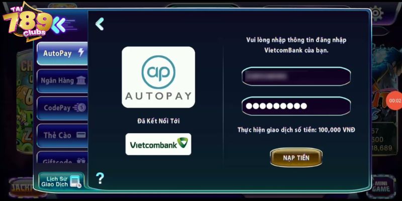 Nạp tiền 789Club bằng Code Pay