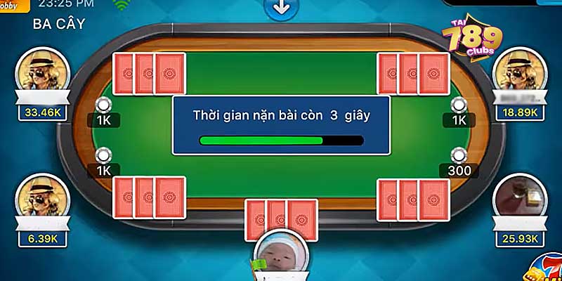 Chơi bài 3 cây online - game casino hay khó cưỡng tại 789club